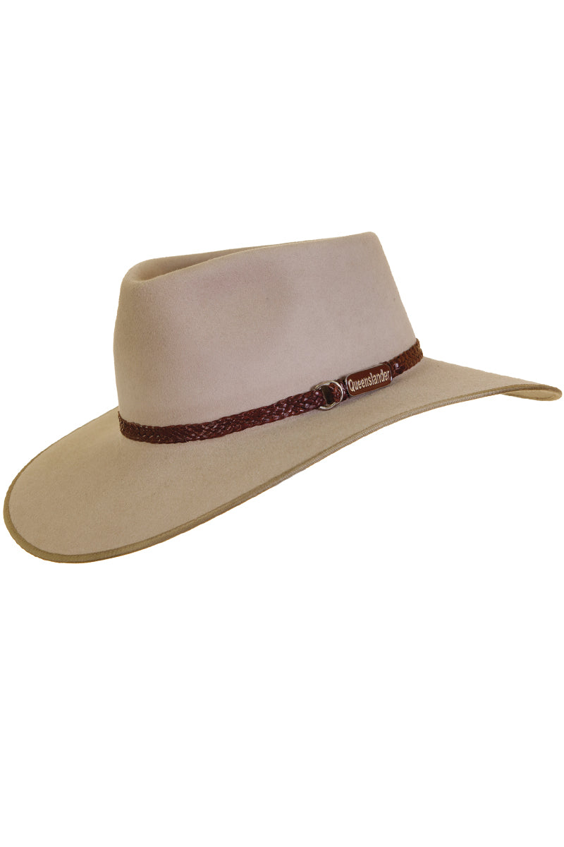Akubra Queenslander Fur Felt Hat Sand Contact Store For Pricing
