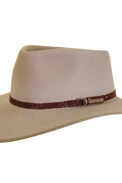 Akubra Queenslander Fur Felt Hat Sand Contact Store For Pricing