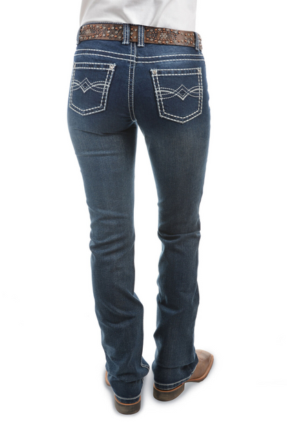 Pure Western "Dakota" (Womens) PCP2210129 - Mid Rise Boot Leg Jeans