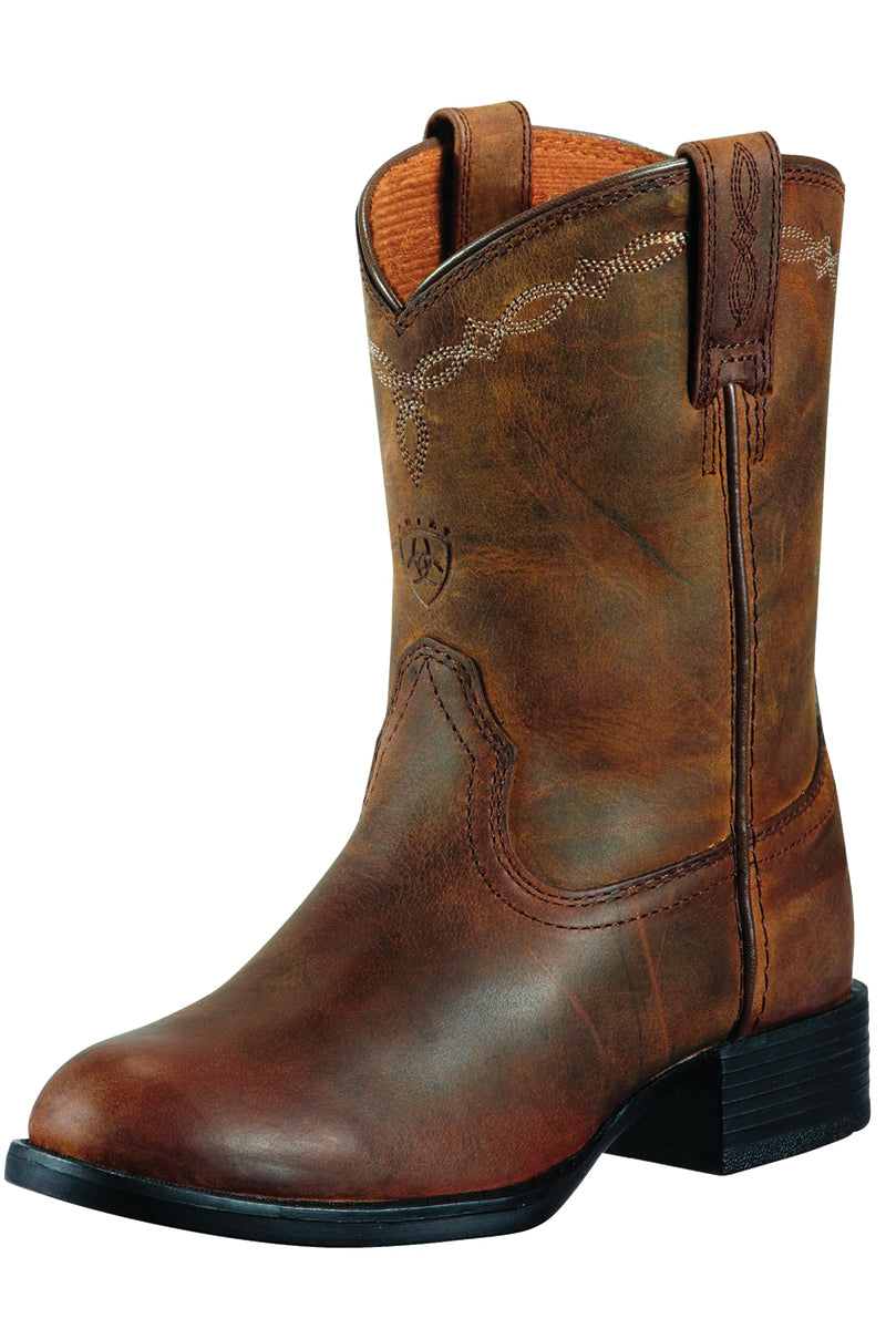 Ariat (Kids) Heritage Roper (Distressed Brown) - 5% Off - Chainsaw Mates Rates
