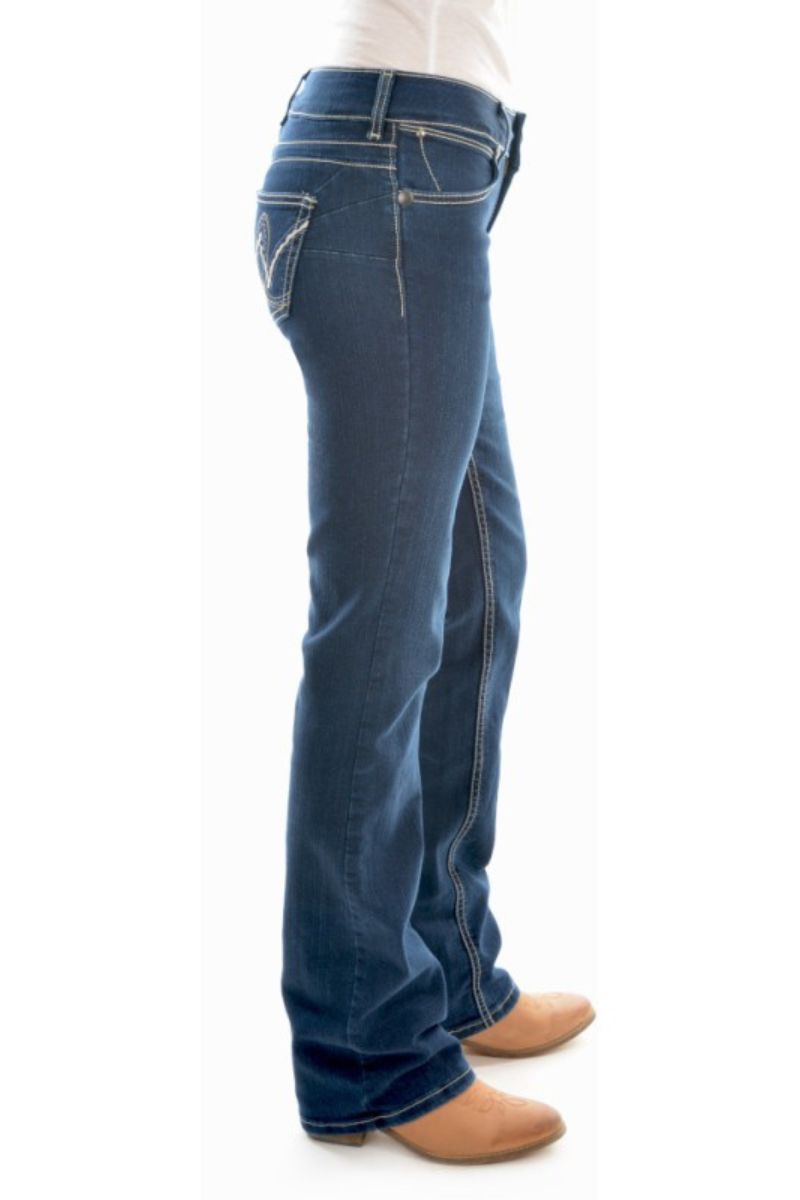 Wrangler "Carolina" (Womens) XCP2246494 - Mid Rise Breakaway Jeans