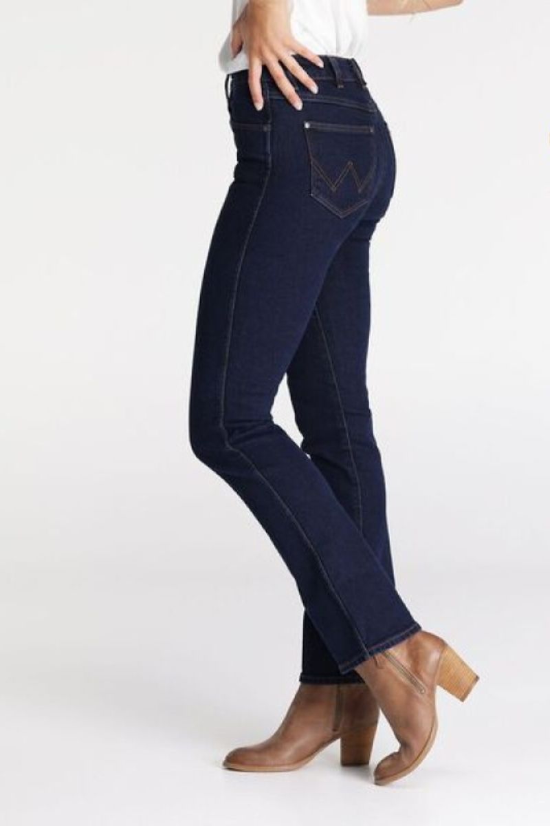 Wrangler "Classic" (Womens) W/091040/OR5 - Mid Waist Bootcut Jeans (Orginal Rinse Indigo) - 5% Off - Chainsaw Mates Rates